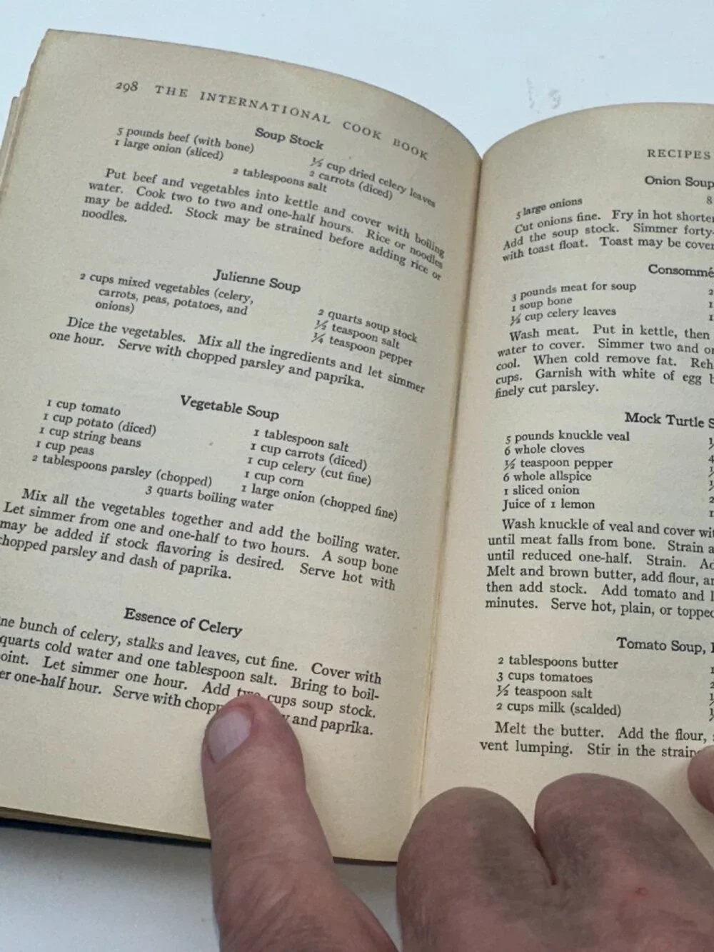 B100 THE INTERNATIONAL COOKBOOK VINTGE 1929